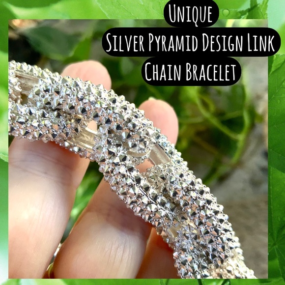 BOLD STUNNING SILVER CHAIN BRACELET -NORDSTROM /SEQUIN VINTAGE $85 RETAIL ⭐️NWOT - Picture 2 of 9